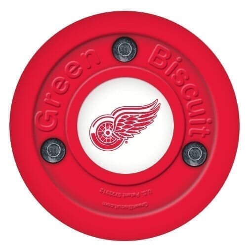 Green Biscuit Detroit Red Wings Training Puck | HockeyStation